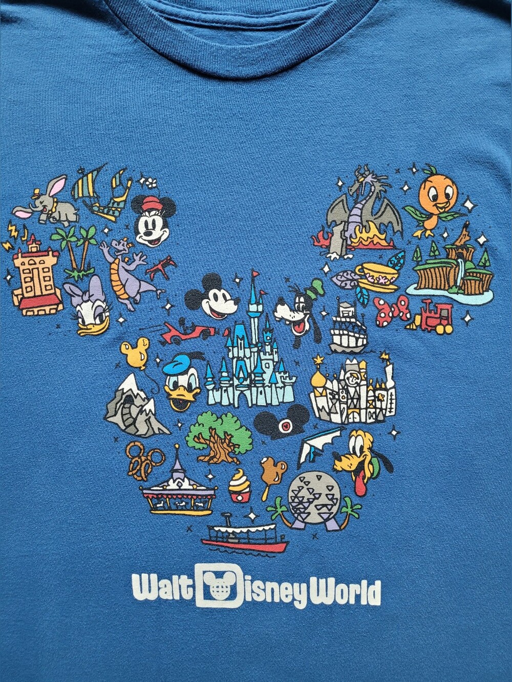 Disney Parks Walt Disney World Mickey Graphic T-Shirt Blue Men's M